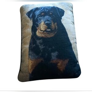 Rottweiler Tapestry Throw Pillow 16x12 Rectangular Unbranded